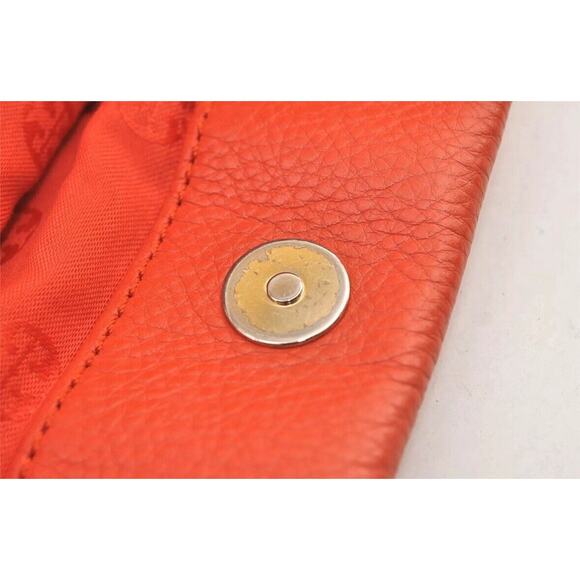 Authentic TORY BURCH Vintage Amanda Leather Shoulder Crossbody Bag Orange 9019J - Picture 16 of 16